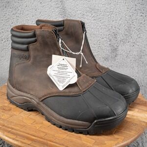 Propet Mens Blizzard Ankle Zip Boot Brown/Black Size 10‎ X(3E)- New No Box